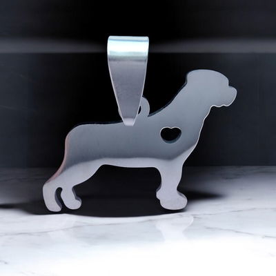 Dije Perro 26 mm x 20 mm Acero Quirúrgico - 400015