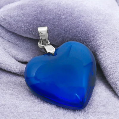 Dije Corazón Azul 20 mm Acero Quirúrgico - 400023