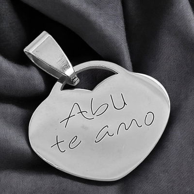 Dije Corazón Día del Abuelo 22 mm Acero Quirúrgico - 400025