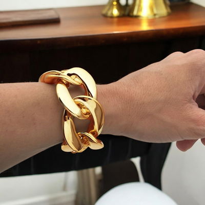 Pulsera 17 cm Figaro 3,5 mm Acero Dorado - 500030