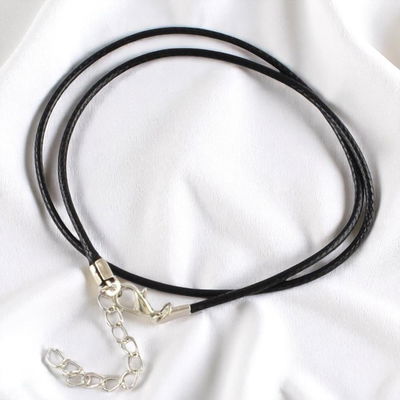 Cordón 44 + 5 cm Negro Acero Quirúrgico Sintético - 600040NEG