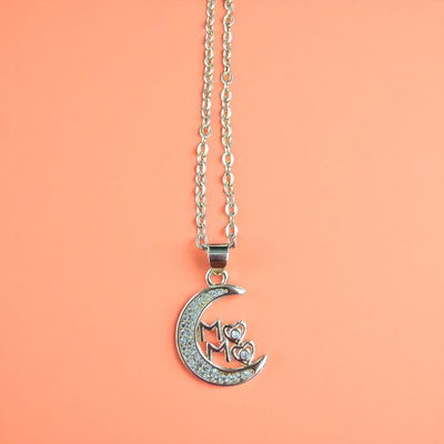 Collar 50 cm Espejo 0,4 mm Día de la Madre Luna Strass 15 mm Acero Dorado - 700008
