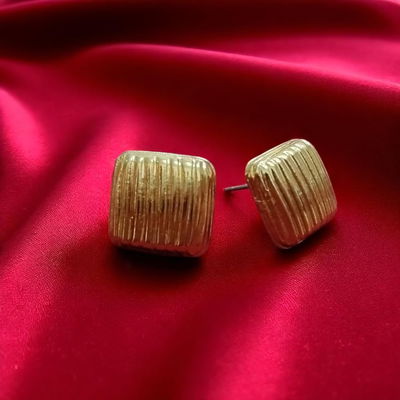 Aros Rectangular 12 mm Acero Dorado - 200005