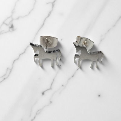 Aros Unicornio Acero Blanco - 200028