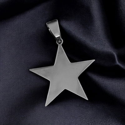 Dije Estrella 22 mm Acero Quirúrgico - 400042