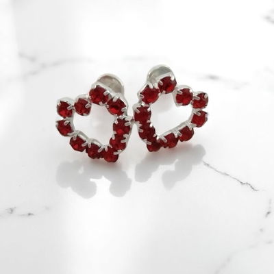 Abridores Corazón Rojo 10 mm Plata 925 - 100020