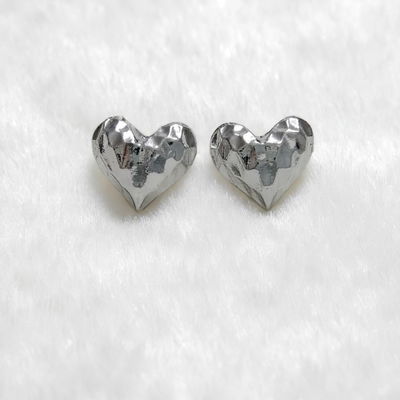 Aros Corazón Acero Blanco - 200008
