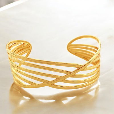 Esclava 62 mm Abierta Acero Dorado - 500027