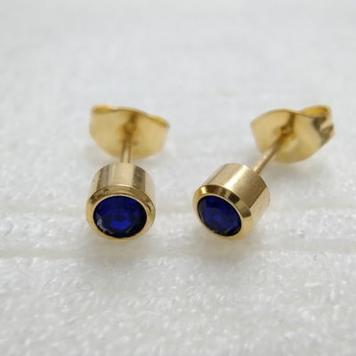 Abridores Strass Azul Acero Dorado - 100030