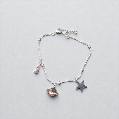 Pulsera 19 + 4 cm Espacial Acero Blanco - 500006