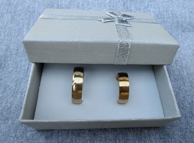 Anillo Alianza 3mm Acero Dorado - 300001