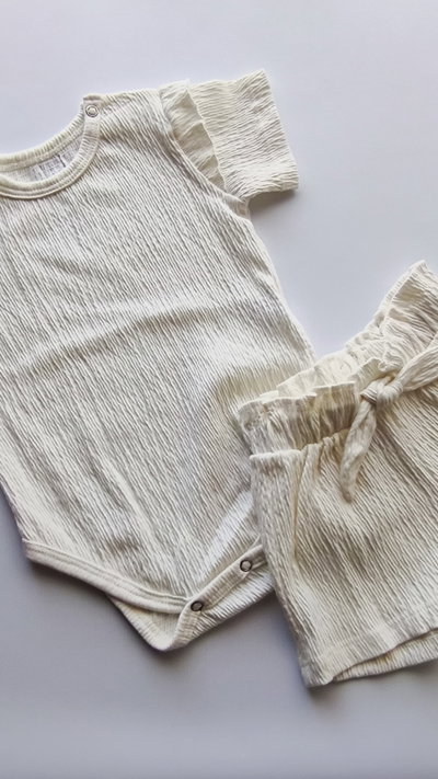 Conjunto Short y Body de Bambula