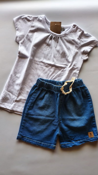 Conjunto Short de Jeans y Remera