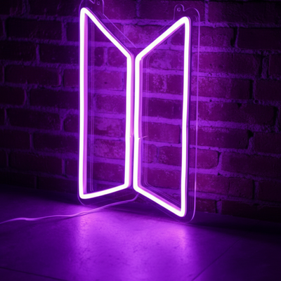 Cartel Neón LED BTS - Ilumina tu Pasión (40x30 cm)
