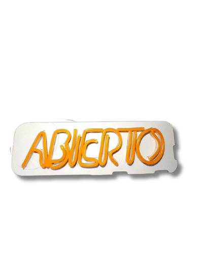 Cartel Neon “Abierto” Luminoso para Kioscos, Tiendas y Negocios 24 Horas