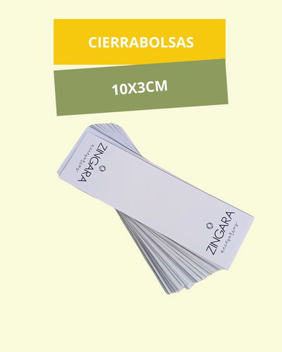 100 cierrabolsas de 10x3cm