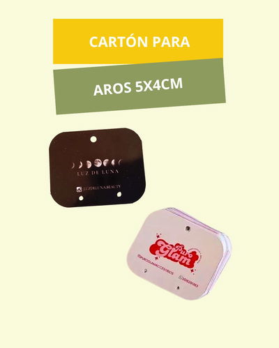 100 Cartones para aros 5x4cm