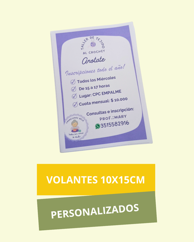 200 Volantes 10x15cm