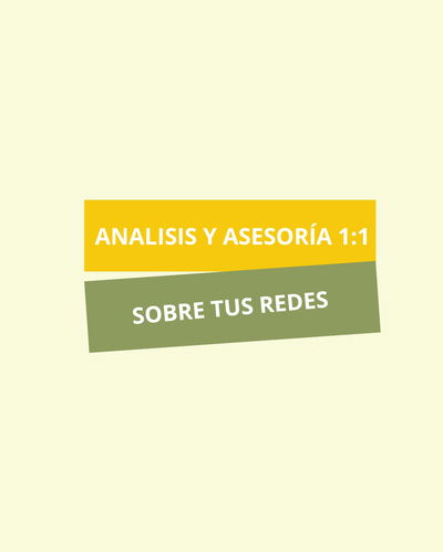 Asesoría 1:1 sobre tus redes sociales 