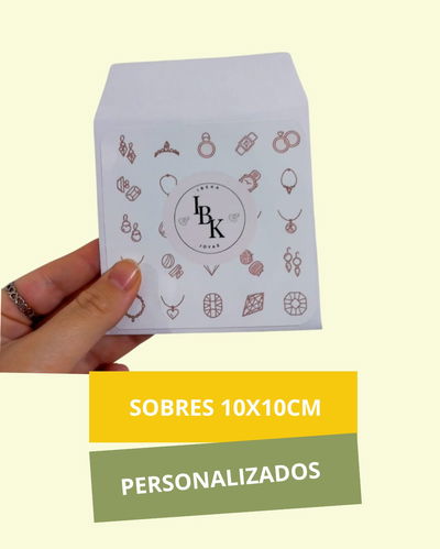 Sobres personalizados 10x10 cm