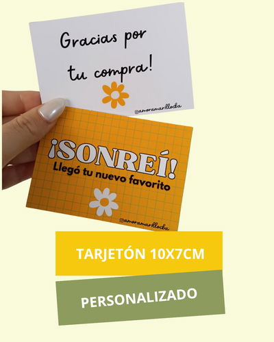 Tarjetones personalizados 10x7cm 