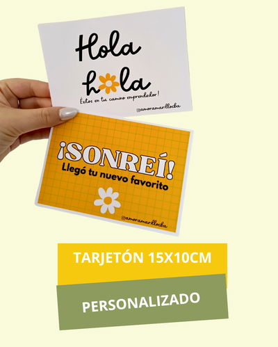 Tarjetones personalizados 15x10cm 