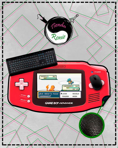 Mousepad XL con forma - Consola Pokemon Rojo