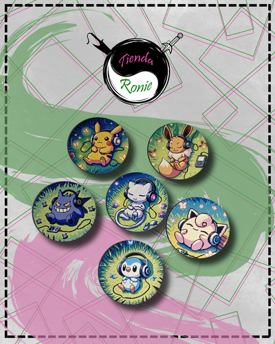 Kit de Posavasos, Pokemon Pixel + Base (DE REGALO) 