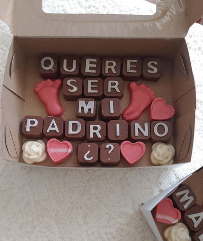 Chocomensaje "Querés ser mi Padrino"