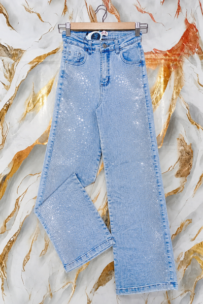 WIDE LEG FULL STRASS - Elastizado