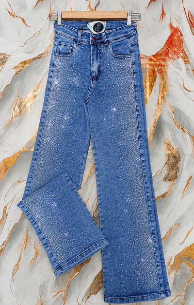 WIDE LEG FULL STRASS - Elastizado