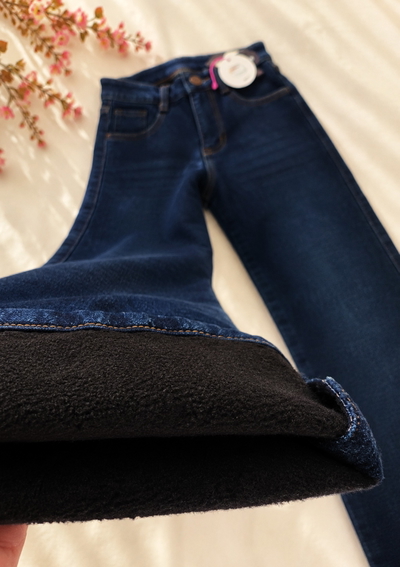 Jeans Wide Leg Frisado