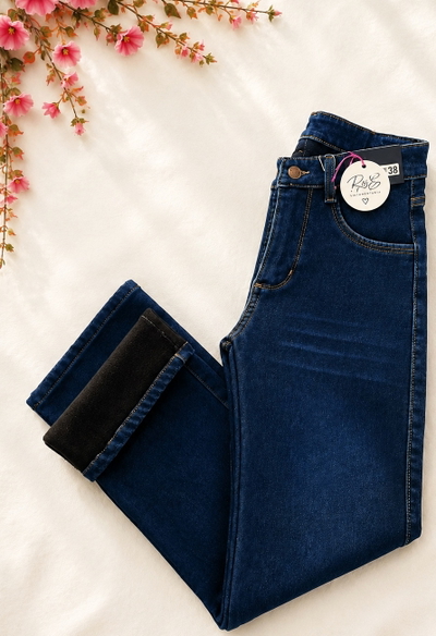 Jeans Wide Leg Frisado