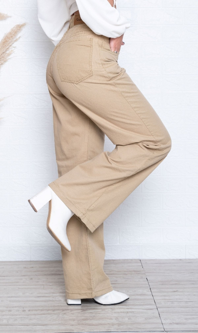 WIDE LEG BEIGE