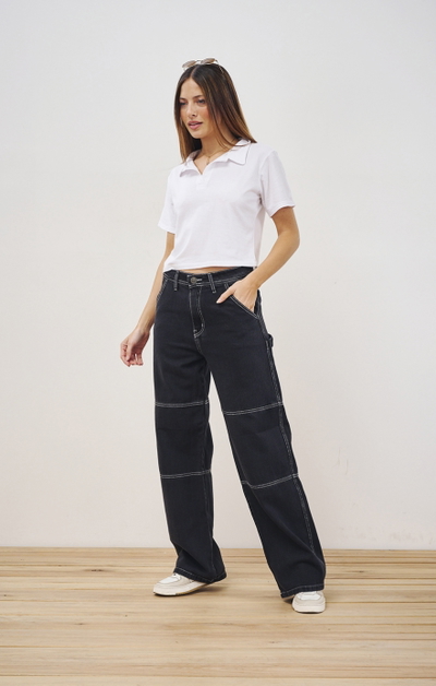 WIDE LEG NEGRO RECORTE Cenitho
