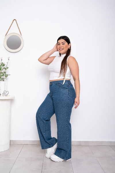 WIDE LEG AZUL