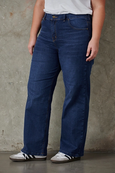 WIDE LEG AZUL ELASTIZADO