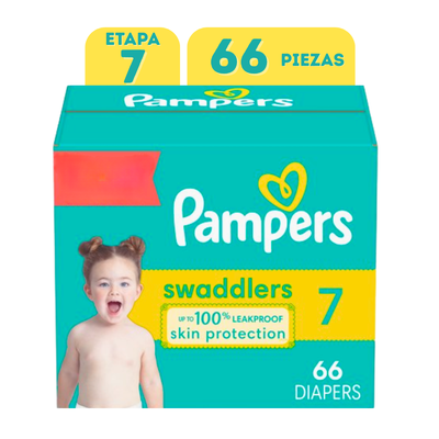 Pañales Pampers Swaddlers Active (41+ LB- 66 Piezas) Etapa 7 