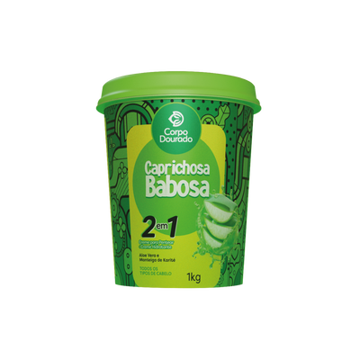 Corpo Dourado Capichosa Babosa - Creme 2 em 1 de Pentear e Hidratação 1kg