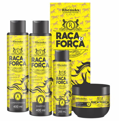 KIT CAPILAR RAÇA E FORÇA - 1 KIT COM 4 PEÇAS