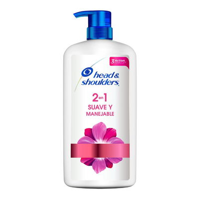 Shampoo Head & Shoulders 2 en 1 Suave y Manejable - 1L