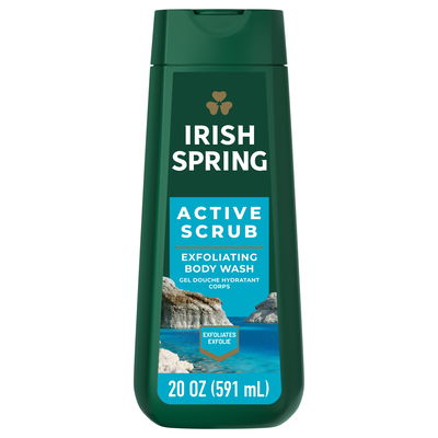 Irish Spring Active Scrub Moisturizing Face + Body Wash 591 ml