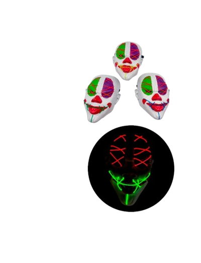MASCARA PAYASO LED