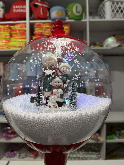 FAROL NAVIDEÑO REDONDO 1,5 MUSICA Y NIEVE