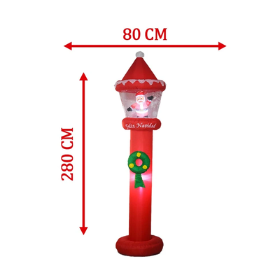 FAROL INFLABLE 2,8M LUZ Y NIEVE