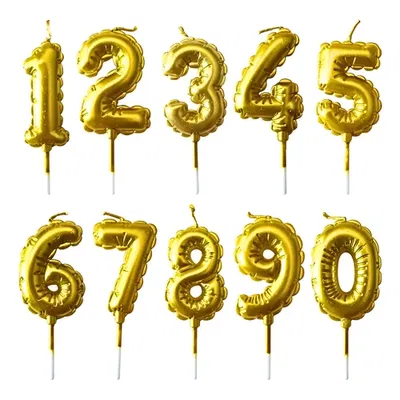 VELA NUMERO GLOBITO DORADO