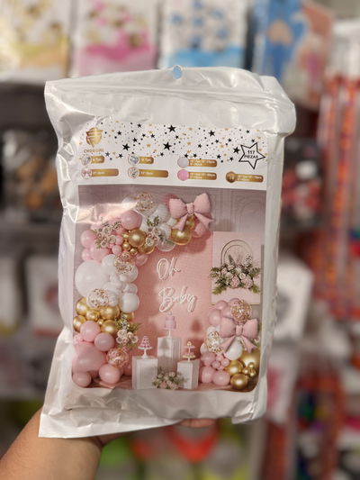 SET 117 GLOBOS (ROSA/DORADO)