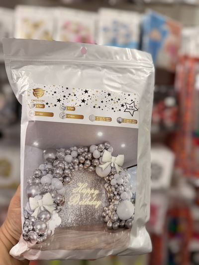 SET 119 GLOBOS (PLATEADO)