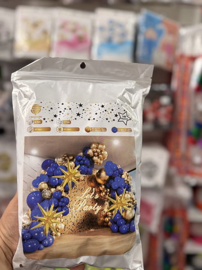 SET 148 GLOBOS (AZUL/DORADO)