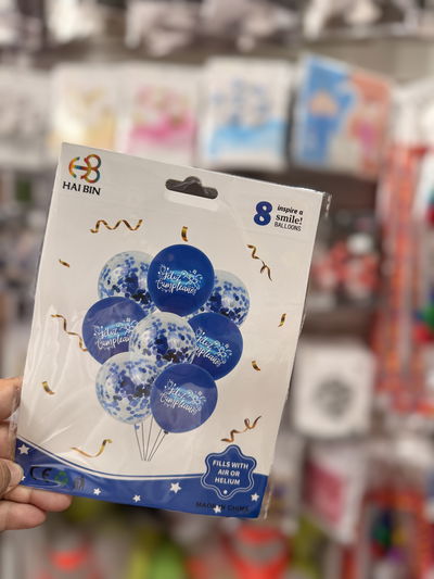 SET 8 GLOBOS FELIZ CUMPLE